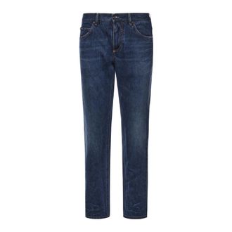Dolce & Gabbana Straight Jeans, male, Blue, Size: 2XL Denim Trousers
