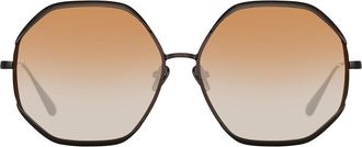 Linda Farrow CAMILA LFL1208 C6 Womens Sunglasses Black Size 63
