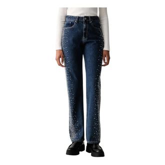 Karl Lagerfeld Rechte jeans - Dames - Jeans - Blauw - Maat: W29 L30 Katoen