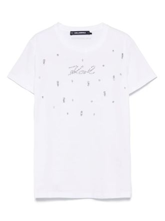 Karl Lagerfeld logo-embellished T-shirt - White