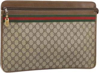 Gucci Pre-owned Plastic Clutch - Dames - Vintage Clutch - Beige - ONE Size - Vintage