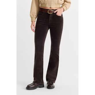 Good American Good Classic High Waist Bootcut Corduroy Jeans in Espresso at Nordstrom, Size 00