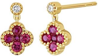 Bony Levy El Mar Drop Earrings in 18K Yellow Gold Ruby at Nordstrom