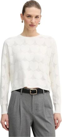 Oui Truien & Vesten, Dames, Beige, L, Polyester, Trui met ronde hals