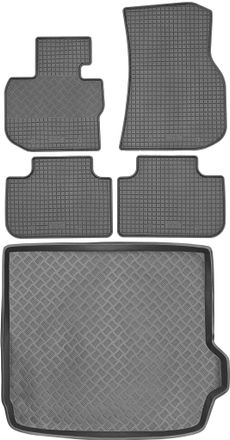 OEM Bmw X4 G02 Suv De 2019 (juego) - Alfombrillas De Goma Para Coche + Alfombrilla Para Maletero