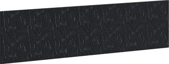 vidaXL Cabecero Montada En La Pared Delft Negro Madera De Ingenier&iacute;a Vidaxl