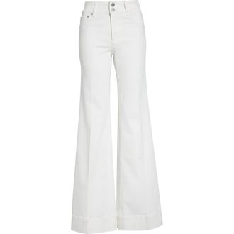 Alice & Olivia Perfect Wide Leg Jeans in White at Nordstrom, Size 26