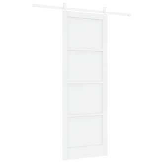 vidaXL Puerta Corredera Blanco 83 X 232 Cm Madera De Pino Maciza Vidaxl