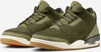 Nike Mens Air Jordan 3 Retro Shoes In Medium Olive