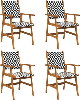 vidaXL Vidaxl - Garden Chairs 4 pcs Solid Acacia Wood