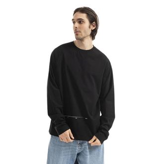 Tom Wood Heren, Tops, Zwart, Maat: M Katoen
