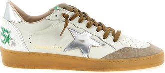 Golden Goose Silver Lace Up Sneakers