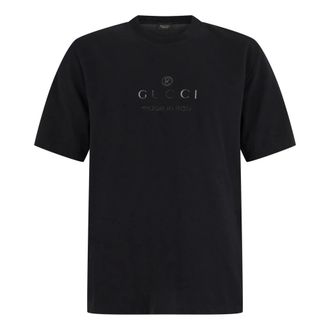 Gucci Katoenen jersey T-shirt met Devor&eacute;-detail - Heren - Tops - Zwart - Maat: S Katoen