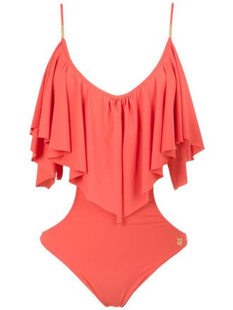 Brigitte frill swimsuit - Giallo