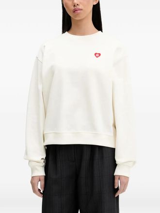 HUGO BOSS Felpa girocollo con logo - Toni neutri