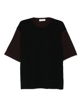 Lanvin T-shirt met colourblocking - Zwart