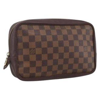 Louis Vuitton Pre-owned Mini Bags, female, Brown, Size: ONE SIZE Pre-owned Damier Ebene Clutch