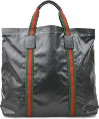 Gucci Pre-owned Vintage Tote Bag - Heren - Vintage Shopper - Zwart - ONE Size - Vintage