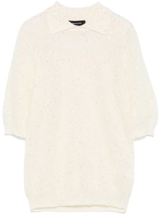 Fabiana Filippi T-shirt met pailletten - Wit