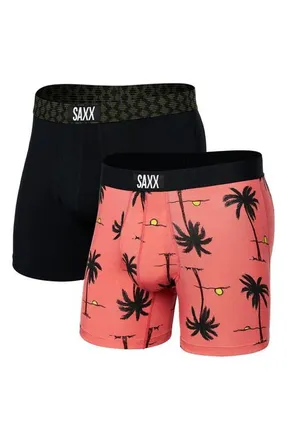 Saxx Assorted 2-Pack Ultra Super Soft Boxer Briefs in Sunrise Sunset/Check at Nordstrom, Size Xx-Large
