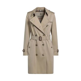 Burberry Dames, Mantels, Grijs, Maat: 2XS Katoen