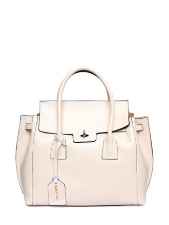Luisa Vannini Beige Rundleer Tas