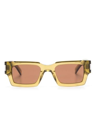Saint Laurent Eyewear Occhiali da sole trasparenti - Giallo