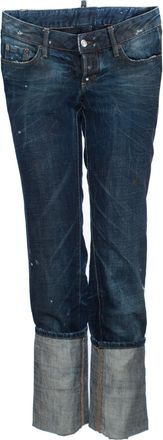 Dsquared2 blauwe jeans met extra hoge omgeslagen pijpen in maat IT42/S