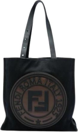 Fendi Pre-owned Canvas Tote - Dames - Vintage Shopper - Zwart - ONE Size - Leer - Vintage