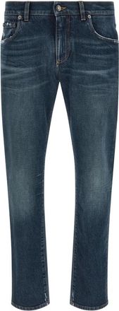 Dolce & Gabbana Denim Broeken - Heren - Slim Fit Jeans - Blauw - 2XL - Denim - Jeans