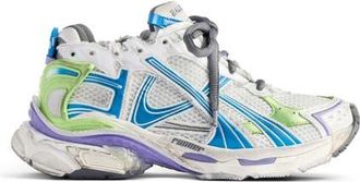 Balenciaga Runner Sneaker in White/Green/Blue at Nordstrom, Size 11Us