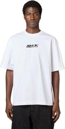 Off-white T-shirt - Logo op de rug - Heren - Tops - Wit - Maat: M Katoen