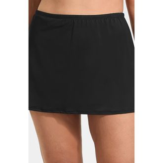 Lands End Slender Separates Tummy Control Swim Skirt Swim Bottoms in Black at Nordstrom, Size 24W