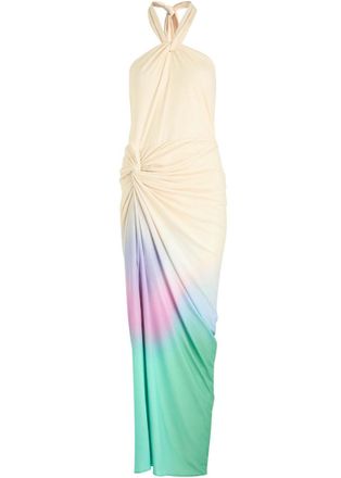 Baobab Giorgia Draped Satin-jersey Maxi Dress - White - XS (UK6 / XS)
