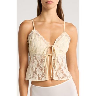 Free People Intimately FP Daylight Lace Camisole in Cream at Nordstrom, Size Large