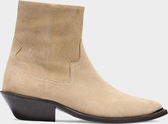 Represent Men & apos;s Michael Suede Zip-Up Western Ankle Boots