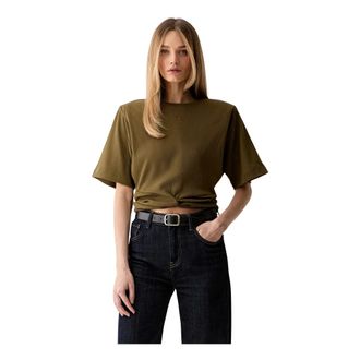 Gestuz Betty Tee - Dames - Tops - Groen - Maat: M Katoen