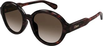 Chlo&eacute; Moderne Feminine Zonnebril - Dames - Zonnebrillen - Bruin - 54 MM - Accessoires