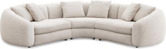 Castlery Fable Sectional Sofa Customized, Performance Linen Weave, Light Grey, Spill Resistant, Ultra Deep Seats for Castlery Sofas