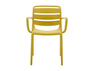 VENTE-UNIQUE.COM Silla de jard&iacute;n polipropileno amarillo
