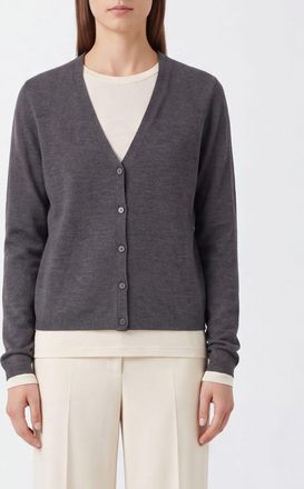 SA SU PHI Cardigan in misto cashmere e seta con scollo a V