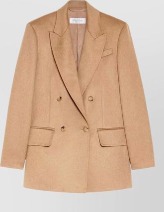 Max Mara camel hair straight-fit blazer
