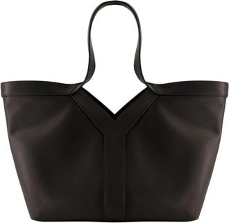 Saint Laurent Y Small Tote - Dames - Shoppers - Zwart - ONE Size - Leer - Tassen