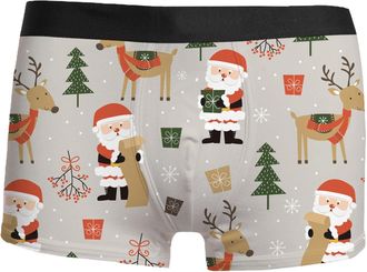 Generic Black+Of+Friday+Deals+2024 Christmas Underwear For Men Hilarious Gag Gifts MenS Funny Christmas Underwear Breathable Boxer Briefs Xmas Santa Claus Und