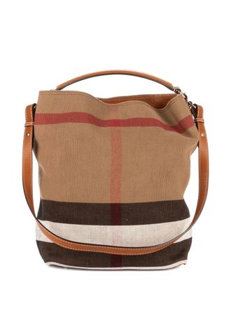 Burberry Borsa a spalla a quadri - Marrone