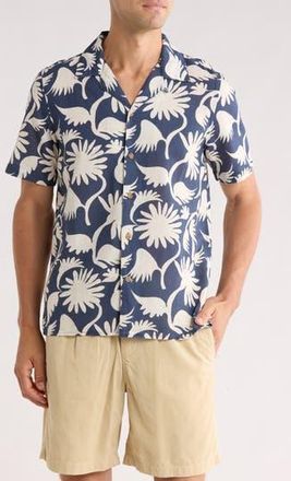 Bonobos Resort Riviera Camp Shirt in Navy White Floral at Nordstrom Rack, Size Xx-Large