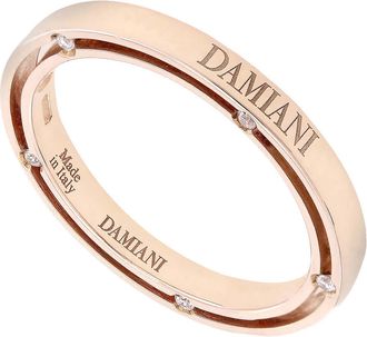 Damiani D.Side Pink Gold Diamond Wedding Band, Size 15
