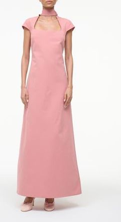 Staud Ingrid Scarf Cap Sleeve A-Line Dress in Rosewater at Nordstrom Rack, Size 16