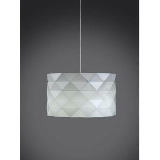 Linea Zero Suspensi&oacute;n 5 Luces Blanca En Metal Cromado Cm. 40x25h