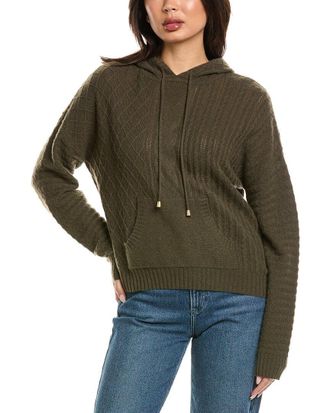 Brodie Luxe Cable Cashmere Hoodie